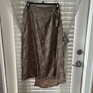 Leopard wrap skirt